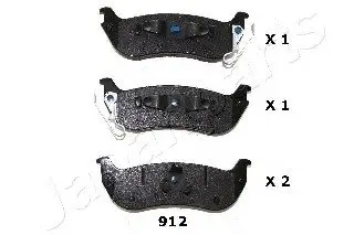 Комплект гальмівних колодок, дискове гальмо JAPANPARTS PP912AF (фото 1)