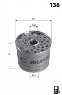 Топливный фильтр MECAFILTER ELG5209 (фото 1)