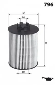 Масляний фільтр MECAFILTER ELH4306