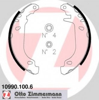 Комплект гальмівних колодок ZIMMERMANN 109901006
