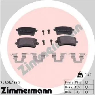 Комплект гальмівних колодок 24606.175.2 ZIMMERMANN 246061752