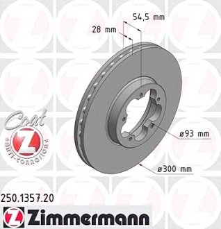Тормозной диск ZIMMERMANN 250135720