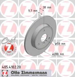 Тормозной диск ZIMMERMANN 405410220 (фото 1)