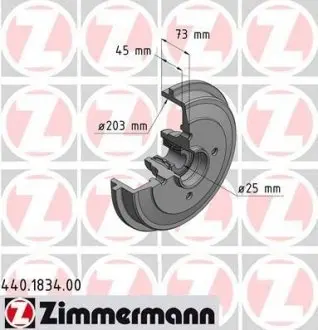 Тормозной барабан ZIMMERMANN 440183400