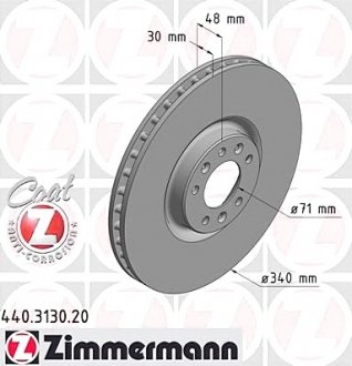 Гальмівний диск ZIMMERMANN 440313020 (фото 1)