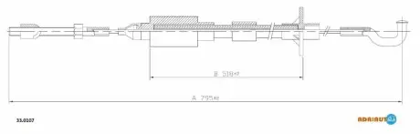 Тросик сцепления 33.0107 ADRIAUTO 330107