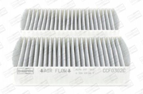 Фільтр, повітря у внутрішньому просторі CHAMPION CCF0302C (фото 1)