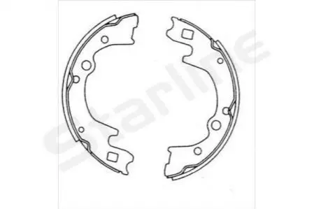 Тормозные колодки барабанные, к-кт. BC 08270 STARLINE BC08270