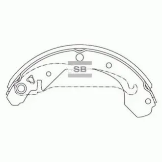 Тормозные колодки барабанные SANGSIN Hi-Q (SANGSIN) SA102