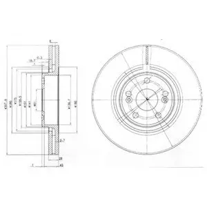 Тормозной диск Delphi BG9016