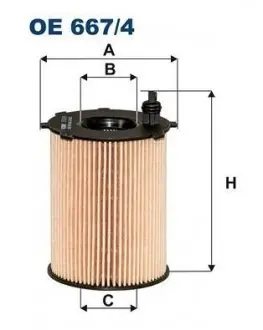 Фільтр масляний OE 667/4 FILTRON OE6674