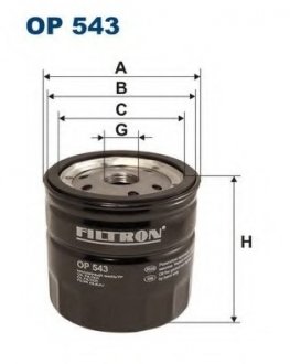 Масляный фильтр FILTRON OP543 (фото 1)