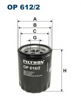 Масляный фильтр FILTRON OP6162