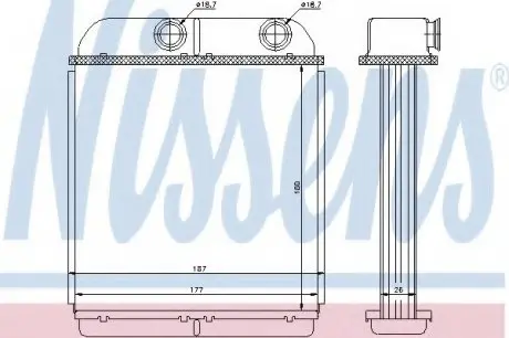 Радіатор опалювача салону NISSENS 73644