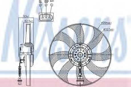 Вентилятор, охолодження двигуна NISSENS 85549 (фото 1)