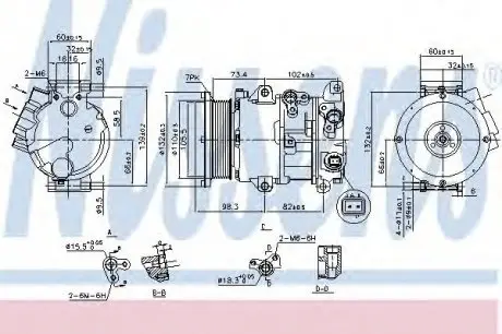 Компрессор, кондиционер NISSENS 890144