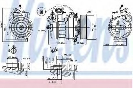 Компрессор, кондиционер NISSENS 89371