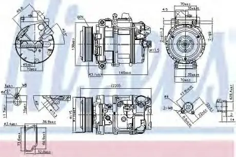 Компрессор, кондиционер NISSENS 89599