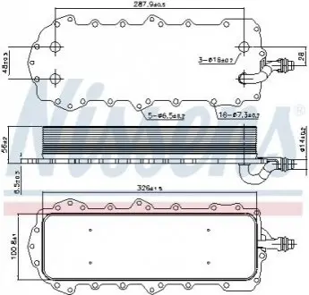 Радіатор масляний Range Rover 5.0 17- NISSENS 90947