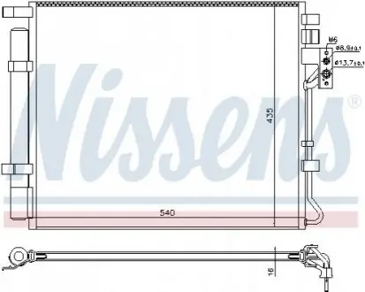 Радіатор кондиціонера NISSENS 940594