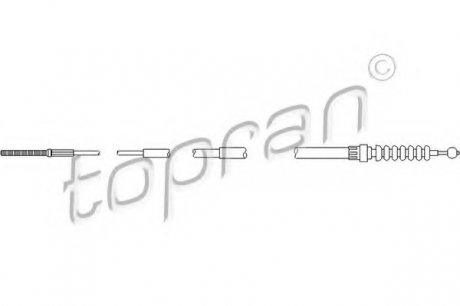 Трос, стояночная тормозная система TOPRAN TOPRAN / HANS PRIES 103063