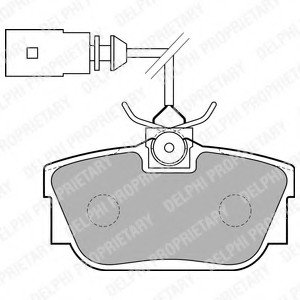 Комплект тормозных колодок, дисковый тормоз Delphi LP1733 (фото 1)