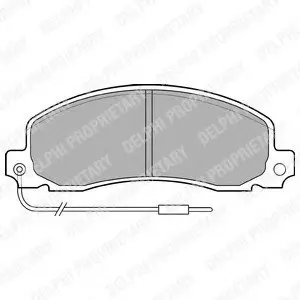 Тормозные колодки дисковые OPEL/RENAULT Arena/Trafic "F "84-01 Delphi LP504