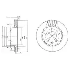 Тормозной диск Delphi BG2384