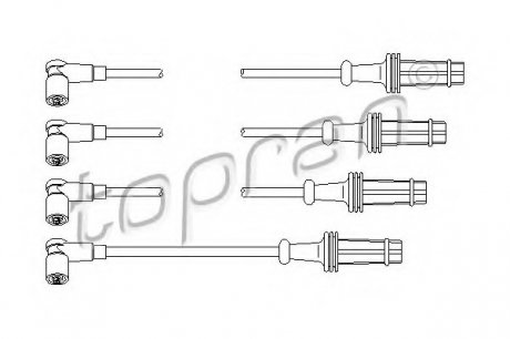 Комплект проводов зажигания TOPRAN TOPRAN / HANS PRIES 721506