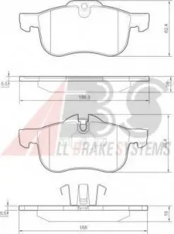 Тормозные колодки дисковые ABS A.B.S. 37151