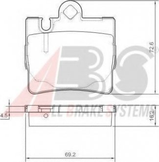 Тормозные колодки дисковые ABS A.B.S. 37150