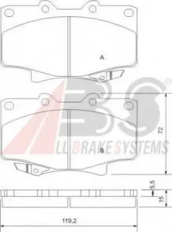 Тормозные колодки дисковые ABS A.B.S. 36882