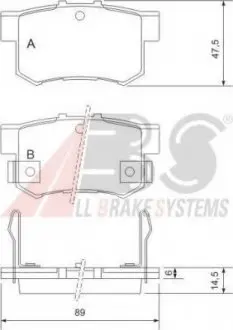 Тормозные колодки дисковые ABS A.B.S. 36757