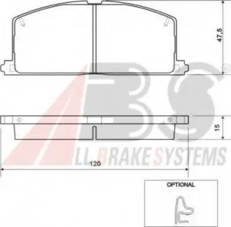 Тормозные колодки дисковые ABS A.B.S. 36535