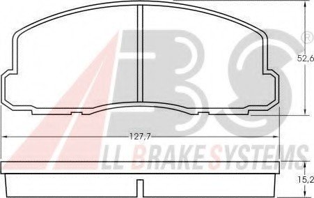 Комплект тормозных колодок, дисковый тормоз ABS A.B.S. 36508