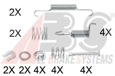 Ремкомплект гальмівних колодок ABS A.B.S. 0010Q