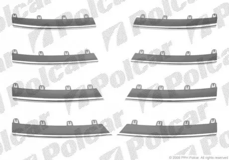 Накладка решетки компл. VOLKSWAGEN JETTA / GOLF KOMBI (1K5/1KM) 09.05-09.10 (PJ) Polcar 951405-4