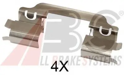Комплектующие, колодки дискового тормоза A.B.S. A.B.S. 1649Q (фото 1)