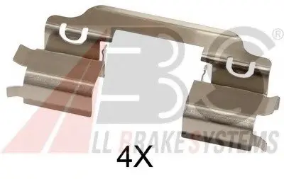 Комплектуючі, колодки дискового гальма A.B.S. A.B.S. 1654Q