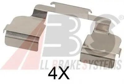 Комплектующие, колодки дискового тормоза A.B.S. A.B.S. 1698Q