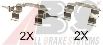 Комплектуючі, колодки дискового гальма A.B.S. A.B.S. 1722Q