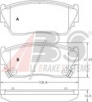 Колодки гальмівні пер. Sunny/100NX 90-96 A.B.S. A.B.S. 36728