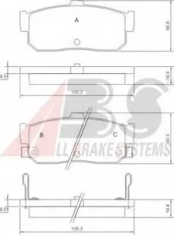 Гальмівні колодки зад. Nissan Almera 95-00/Maxima 00-03 A.B.S. A.B.S. 36742