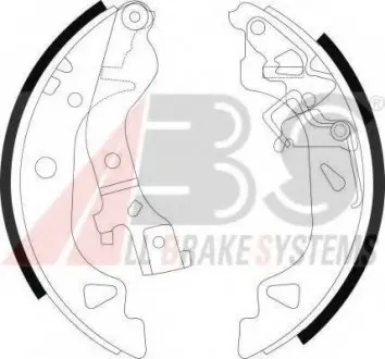 Комплект гальмівних колодок A.B.S. A.B.S. 9075