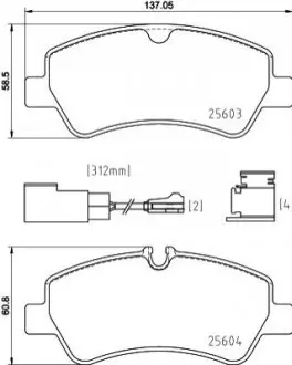 Гальмівні колодки дискові P24 187 BREMBO P24187 (фото 1)