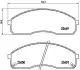 Комплект гальмівних колодок, дискове гальмо BREMBO P30012