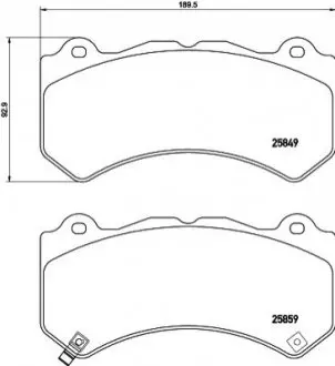 Комплект тормозных колодок P 37 018 BREMBO P37018 (фото 1)