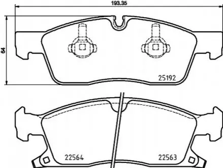 Комплект тормозных колодок P 37 022 BREMBO P37022 (фото 1)