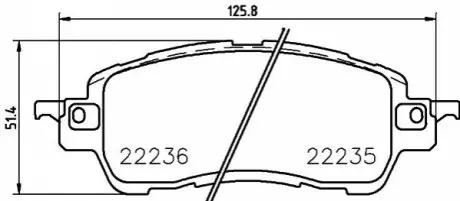 Комплект тормозных колодок P 49 055 BREMBO P49055