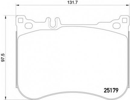 Комплект тормозных колодок, дисковый тормоз BREMBO P50095 (фото 1)